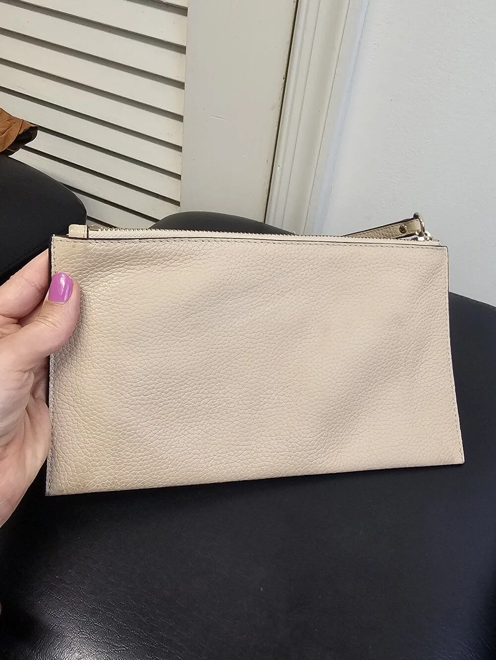 Michael Kors Jet Set Travel Large Continental Pebbled Leather Wristlet Wallet